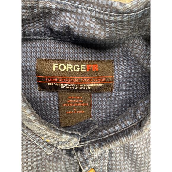 Forge FR Shirt Mens LG Cat2 NFPA Blue American Workwear - Picture 4 of 6